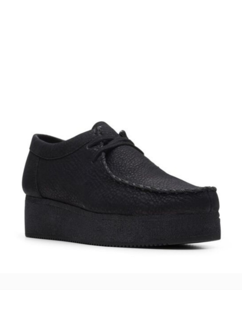 Clarks‎ Wallacraft Lo Black Nubuck Platform Shoes Size 10